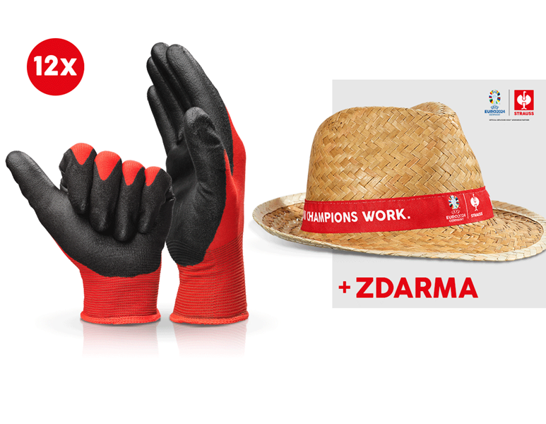 12xPU rukavice Micro Comfort skin+klobouk EURO2024