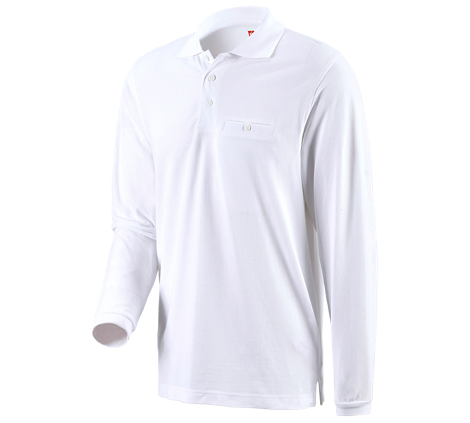 e.s. Longsleeve-Polo tričko cotton Pocket