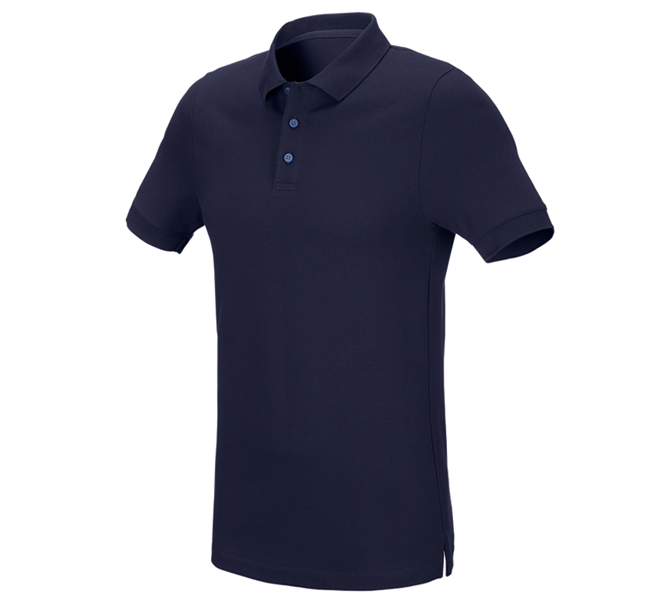 e.s. Pique-Polo cotton stretch, slim fit