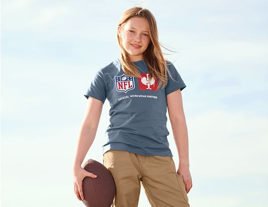 Náhled 2, NFL T-Shirt cotton, kids, oxidově modrá