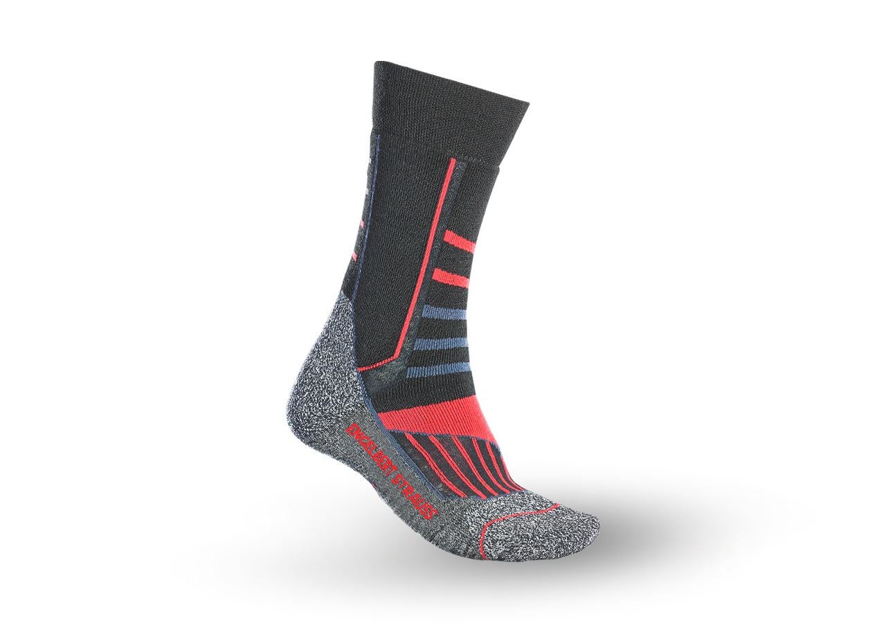Ponožky | Punčochy: e.s.Víceúčelové ponožky Function warm/high + černá/hliník/ohnivě červená