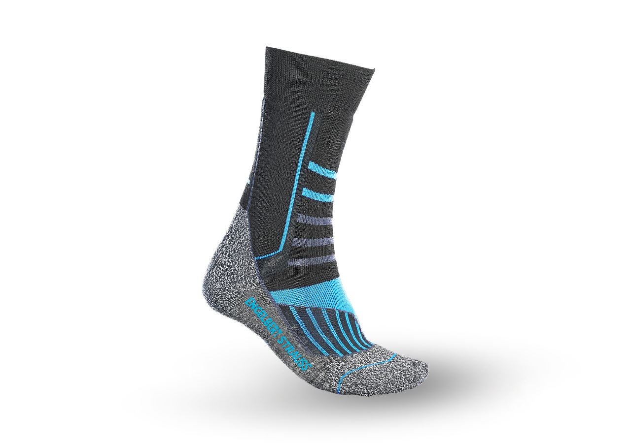 Ponožky | Punčochy: e.s.Víceúčelové ponožky Function warm/high + černá/hliník/modrá chrpa