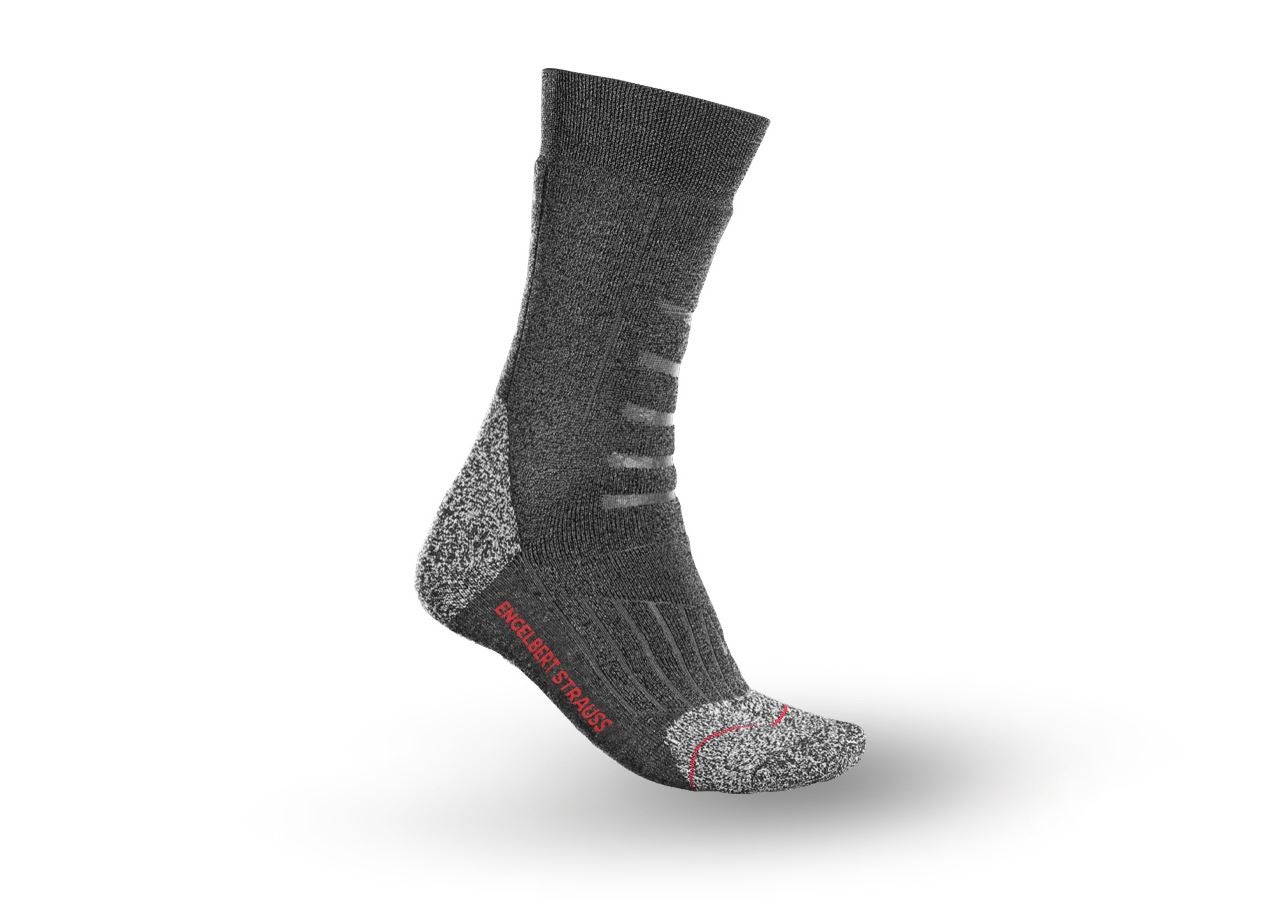 Ponožky | Punčochy: e.s. Víceúčelové ponožky Funct.x-warm/high + tmavošedá melanž