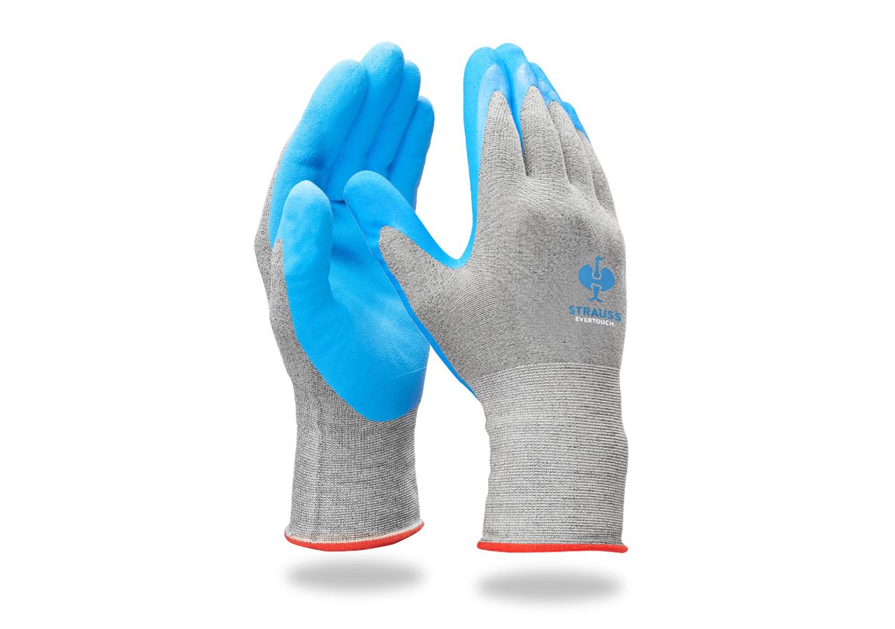 Povrstvené: e.s. Nitrilové rukavice evertouch micro + modrá/světlé modrý-melange