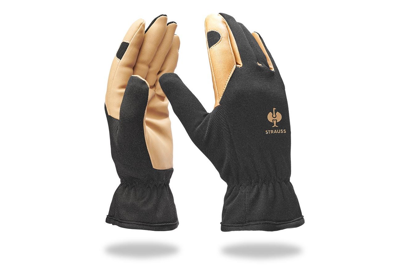 Hybridní: Montážní rukavice Intense light + černá/hnědá