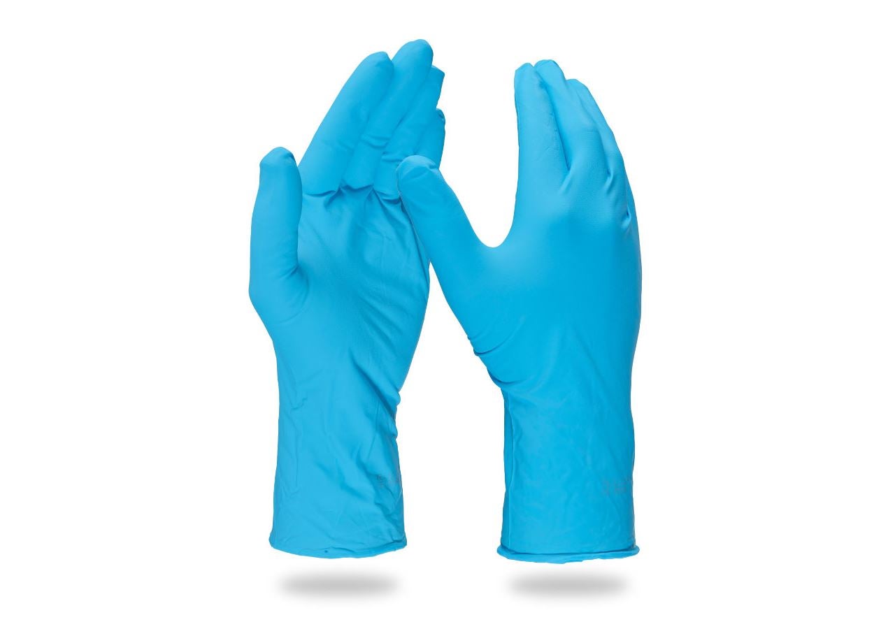 Jednorázové rukavice: Jednorázové nitril.rukavice Chem Risk II,bez pudru