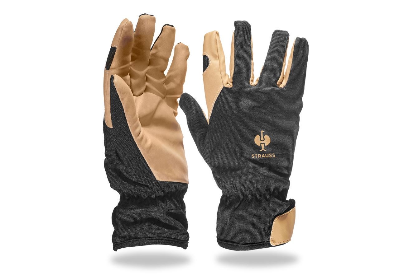 Povrstvené: Montážní zimní rukavice Intense light + černá/hnědá