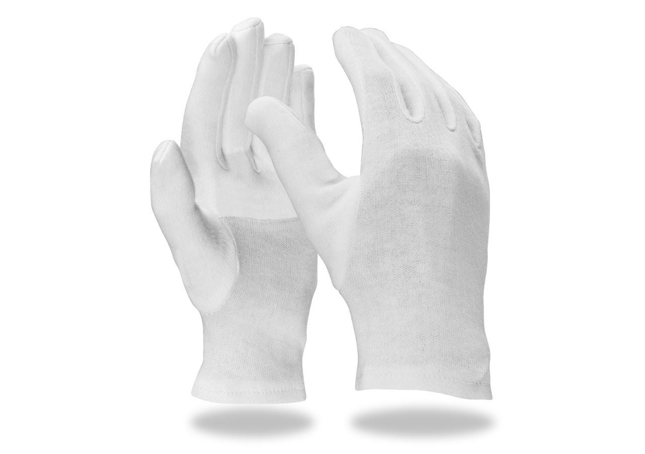 Textilní: Úpletové rukavice, zesílené, 12 ks v balení + bílá