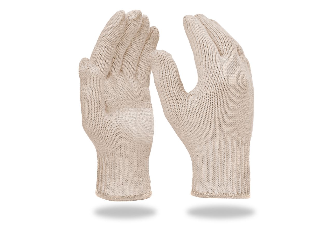 Textilní: Pletené rukavice, 12 ks v balení + bílá