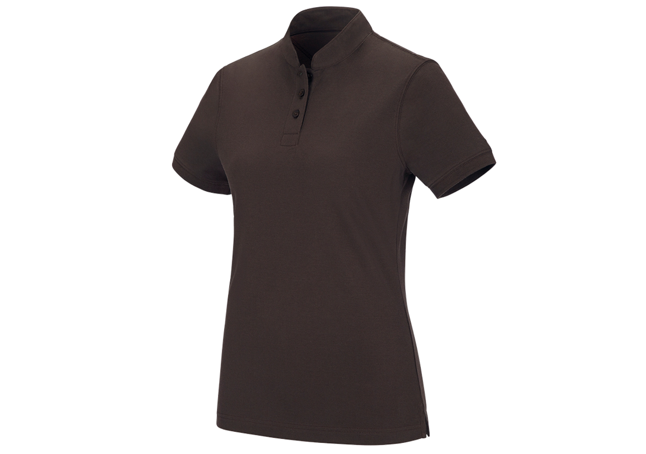 Trička | Svetry | Košile: Polo tričko cotton Mandarin, dámské + kaštan