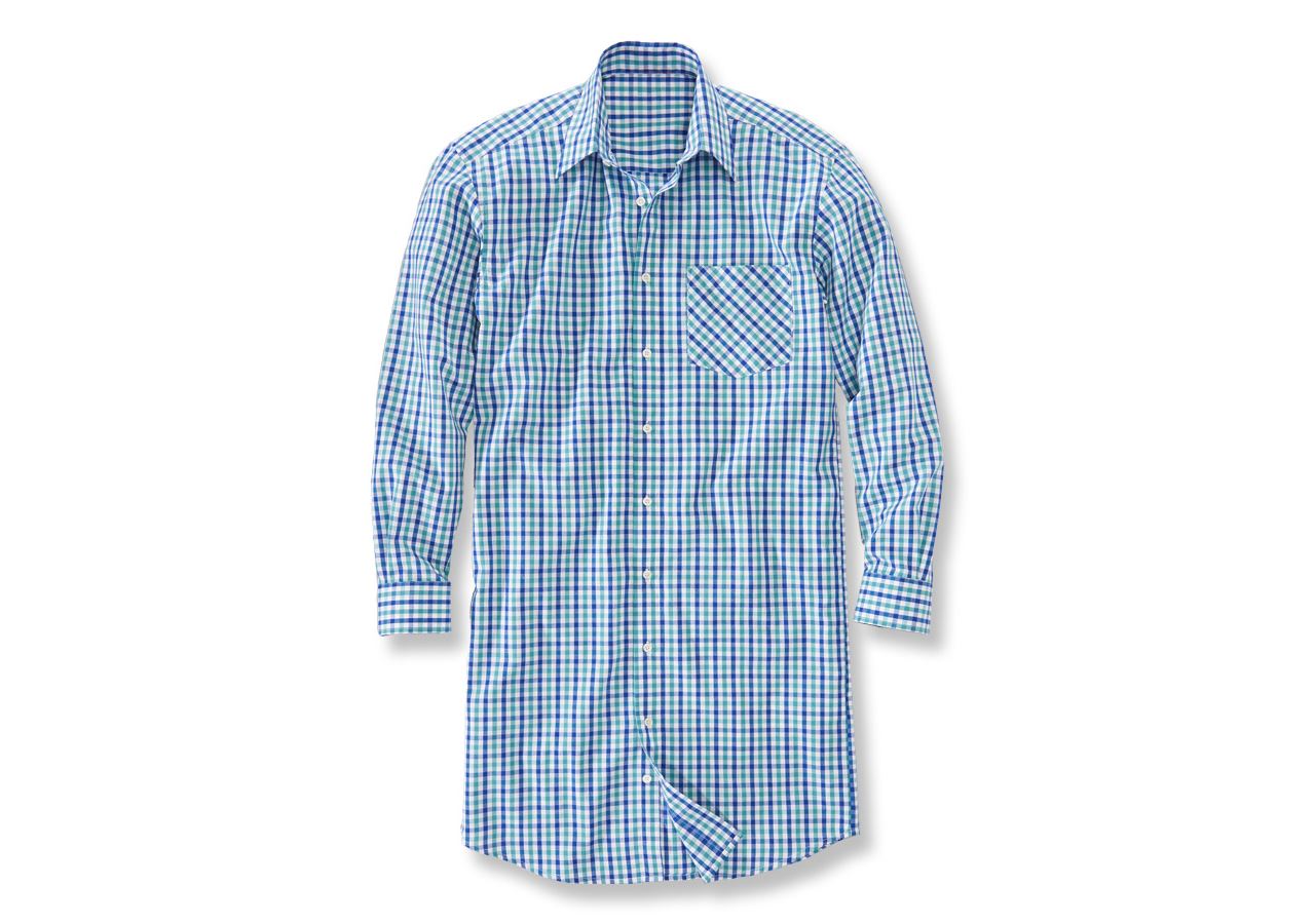 Trička, svetry & košile: Košile s dlouhým rukávem Hamburg, extra dlouhá + modrá chrpa/laguna/bílá