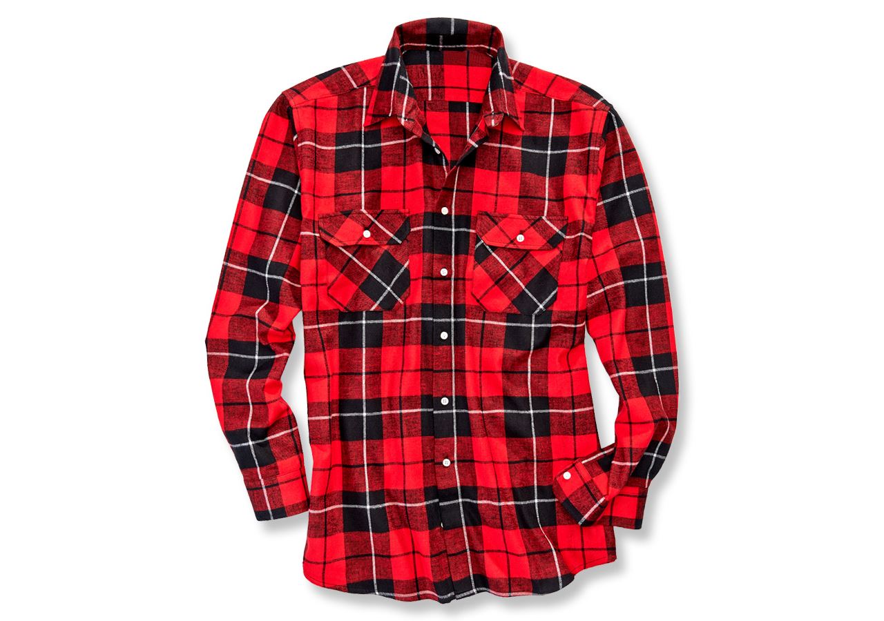 Trička, svetry & košile: Bavlněná košile Hannover, běžná délka + černá/červená/titan