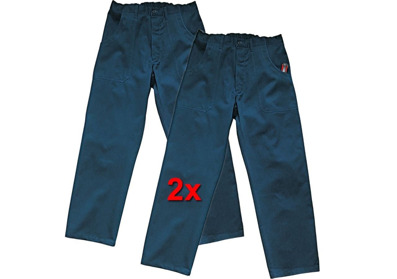 Pracovní kalhoty: Kalhoty do pasu Basic, 2 ks v balení + tmavomodrá