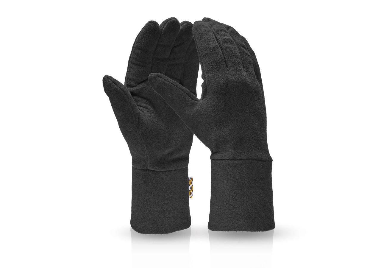 Textilní: e.s. FIBERTWIN® microfleece rukavice + černá