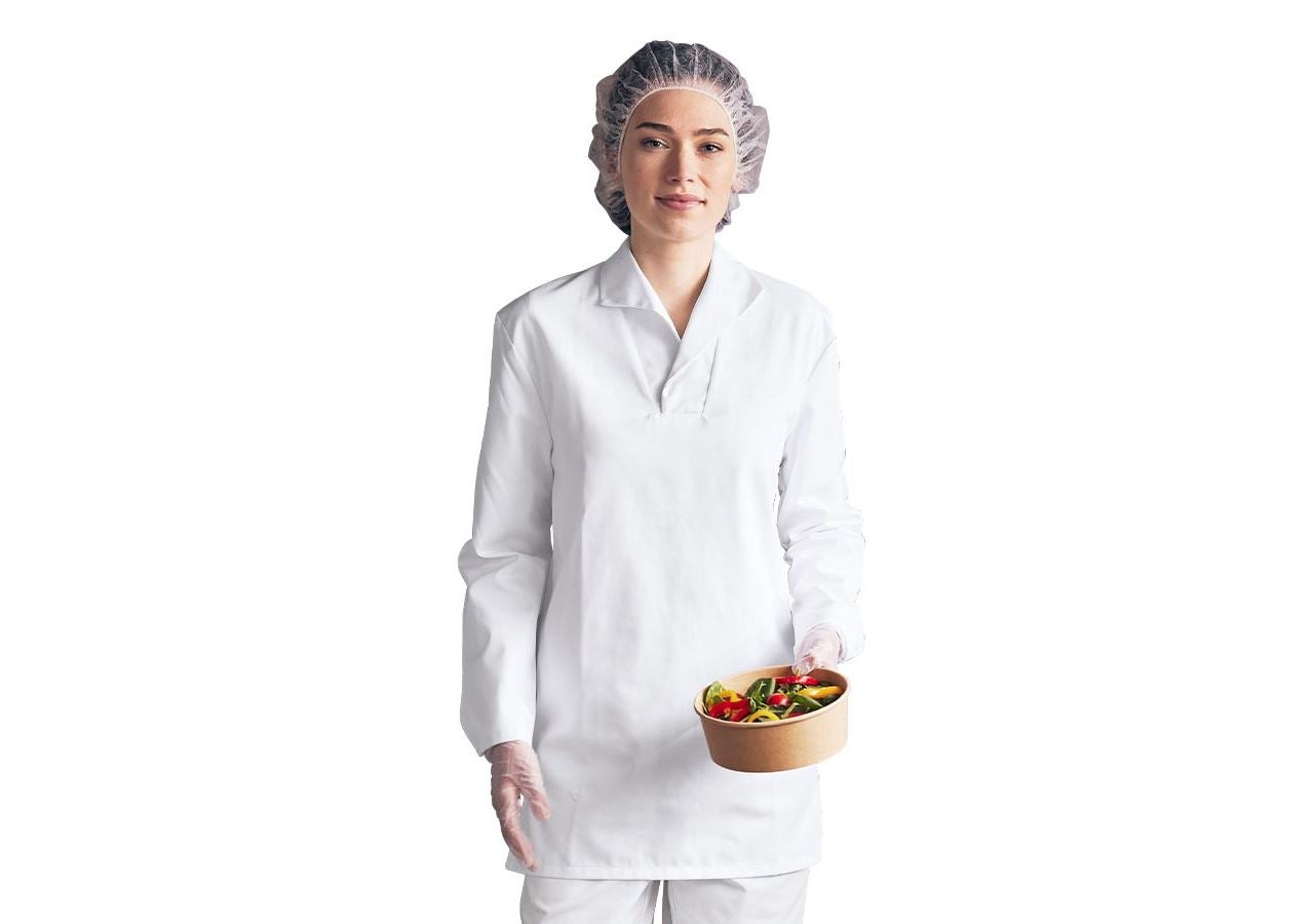 Trička, svetry & košile: Navlékací plášť HACCP + bílá