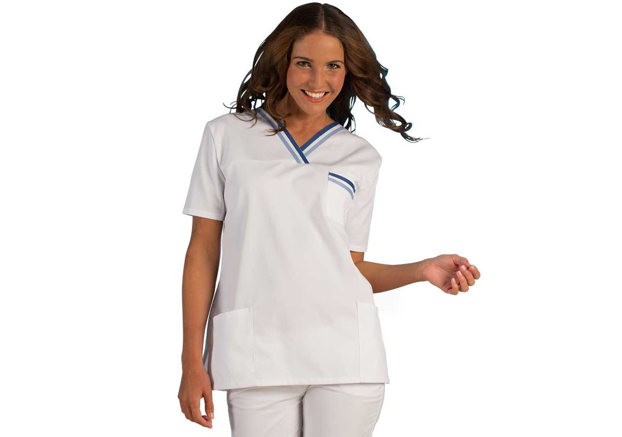 Trička | Svetry | Košile: Navlékací kazak Judith + bílá/námořnická modrá/světle modrá