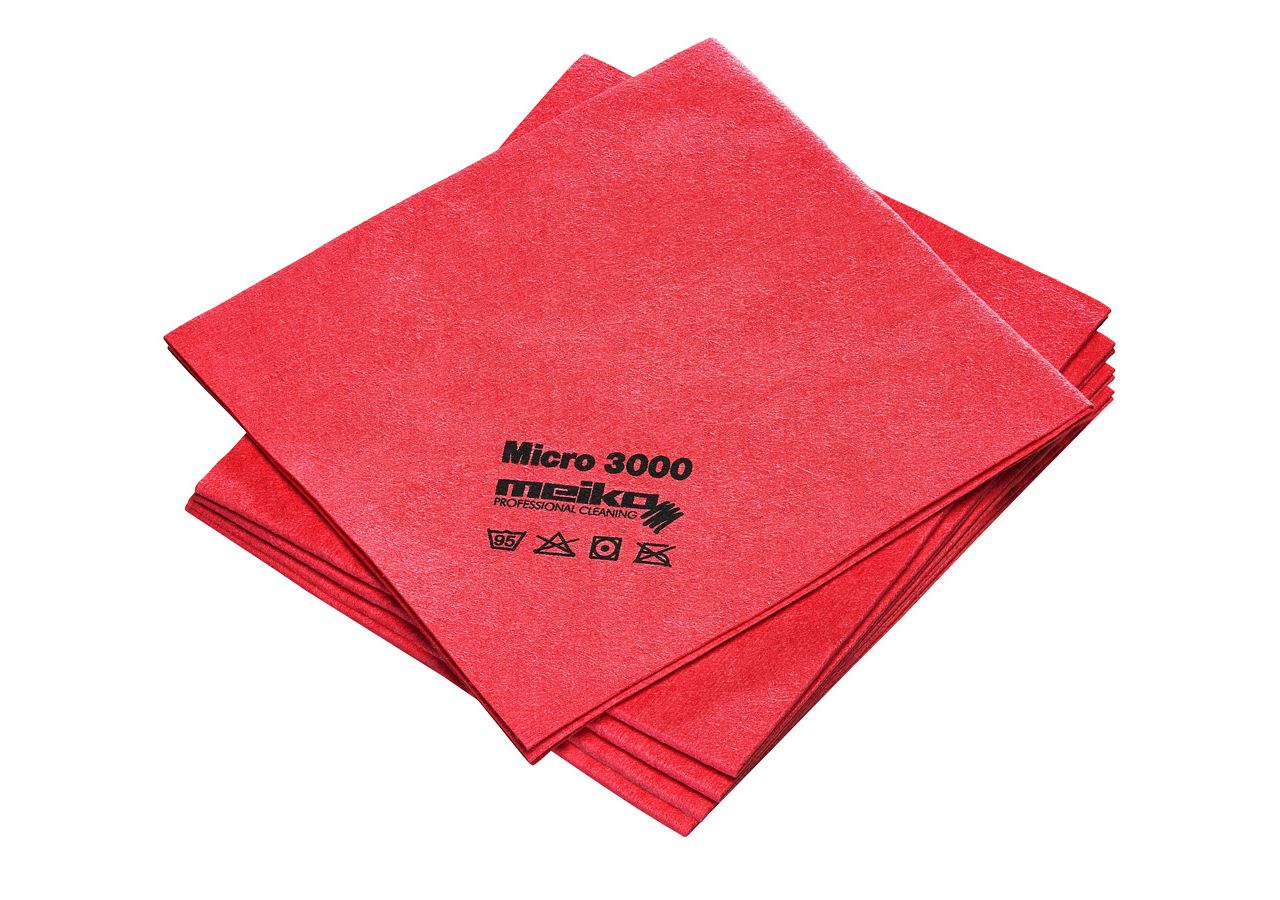 Utěrky: Utěrky z mikrovlákna MICRO 3000 + červená