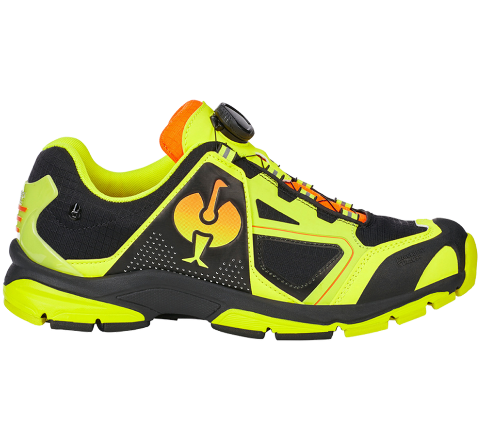 O2: O2 Pracovní obuv e.s. Minkar II + černá/výstražná žlutá/výstražná oranžová