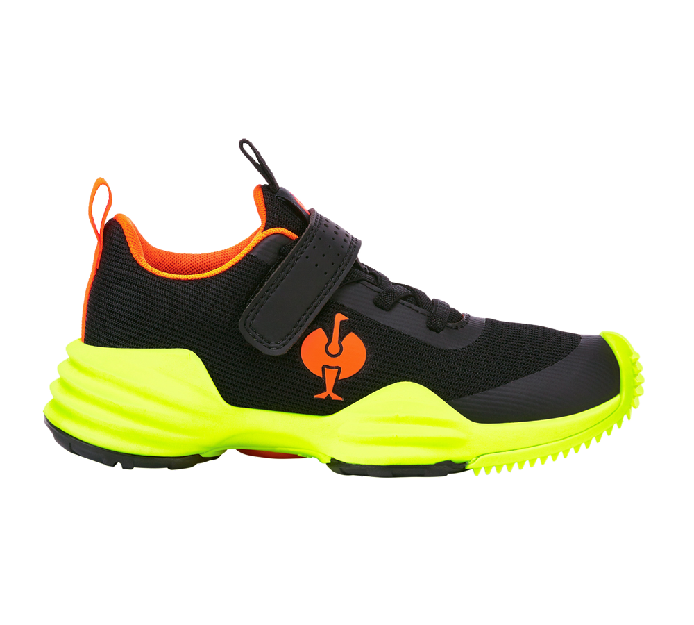 Obuv: Víceúčelová obuv e.s. Porto, dětská + černá/výstražná žlutá/výstražná oranžová