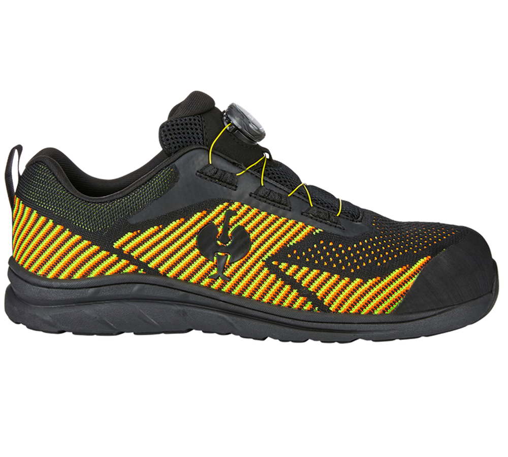 S1: S1 Bezpečnostní obuv e.s. Tegmen IV low + černá/výstražná žlutá/výstražná oranžová