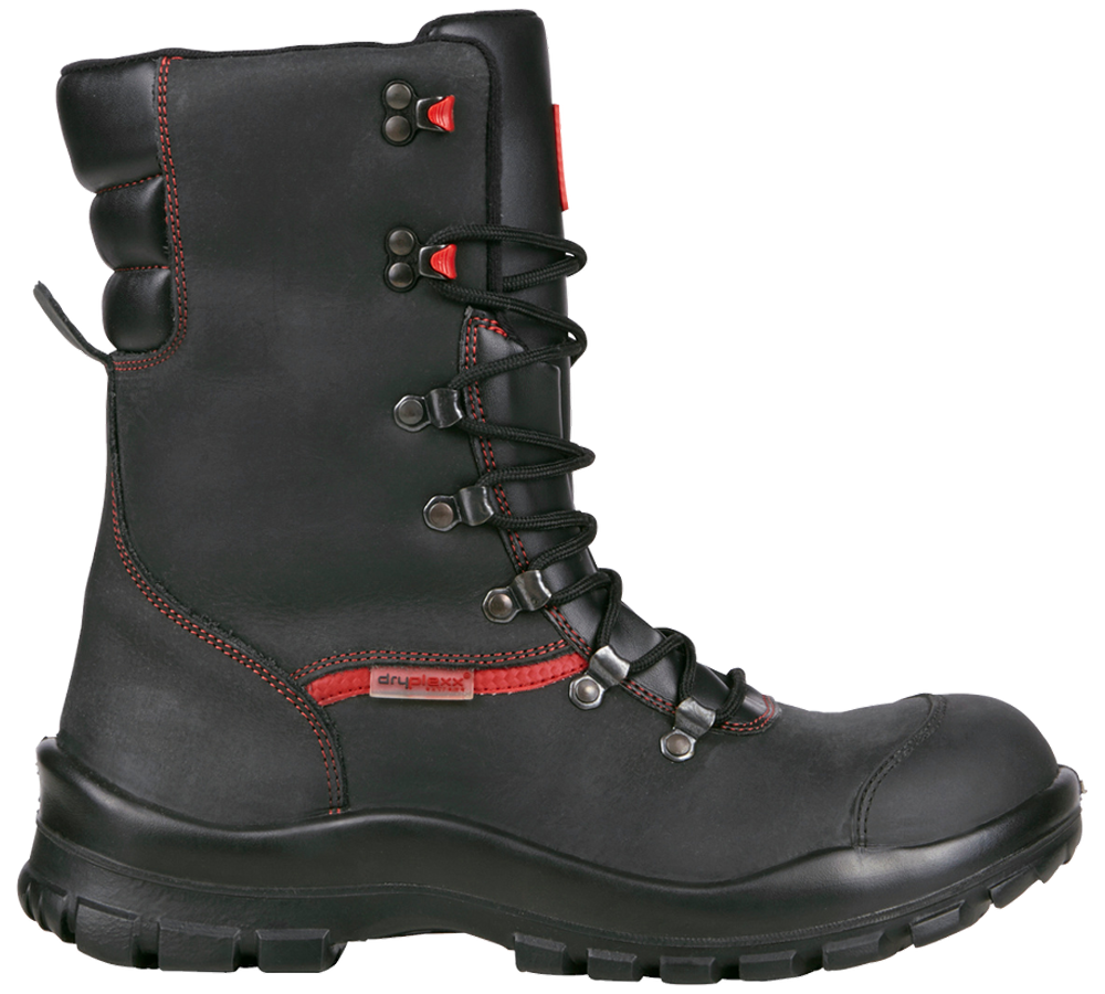 S3: S3 Zimní bezpečnostní vysoká obuv Comfort12 + černá/červená