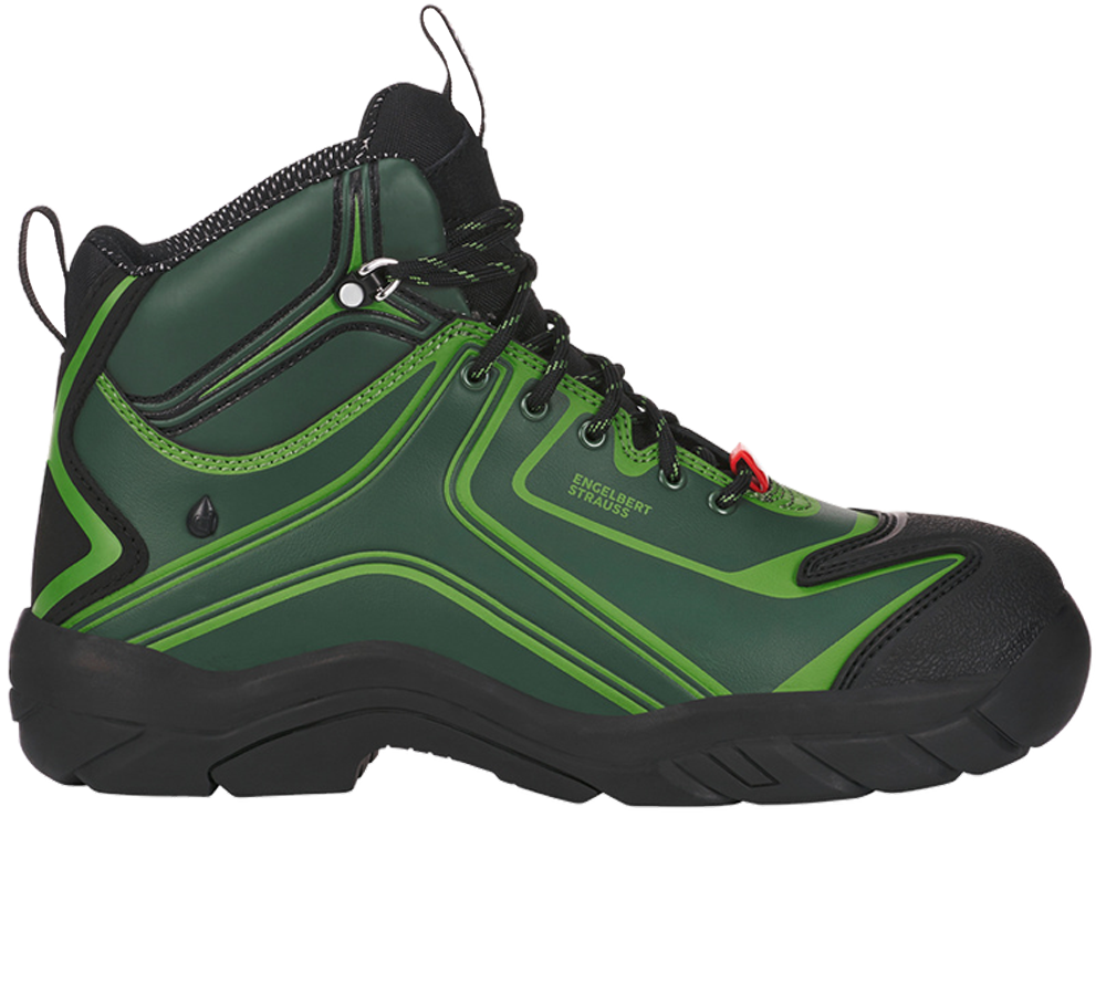 Pokrývačí / Tesař_Obuv: e.s. S3 Bezpečnostní obuv Kajam + zelená/mořská zelená