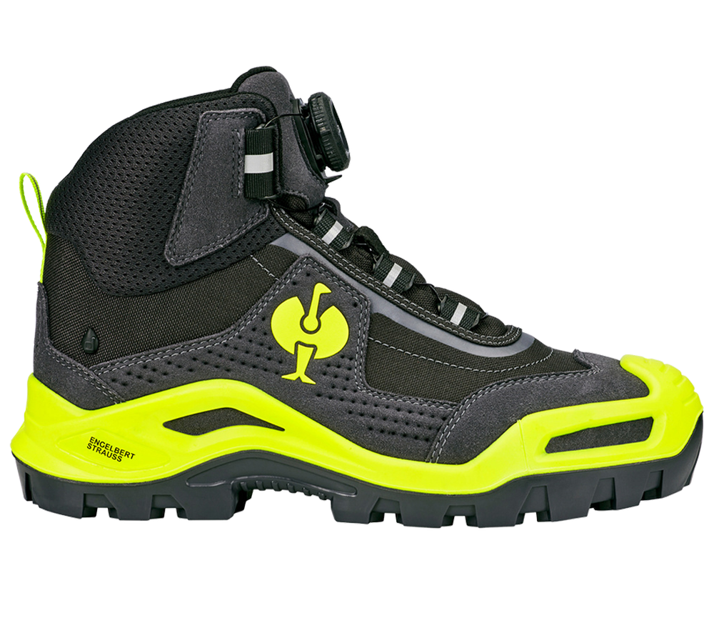 Obuv: S3 Bezpečnostní obuv e.s. Kastra II mid + antracit/výstražná žlutá