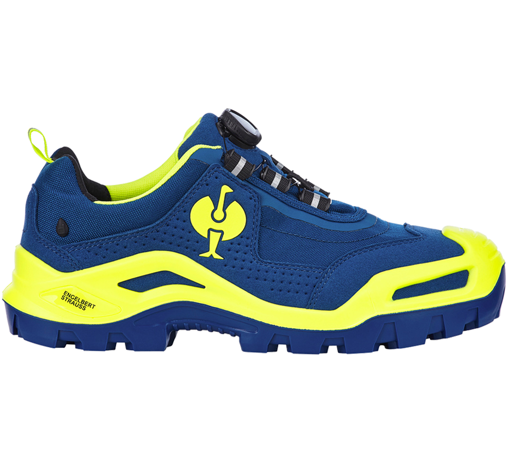 S3: S3 Bezpečnostní obuv e.s. Kastra II low + modrá chrpa/výstražná žlutá