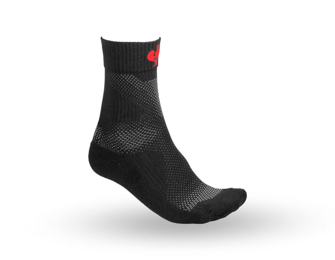 Oděvy: e.s. Celoroční funkční ponožky light/high + černá/strauss červená