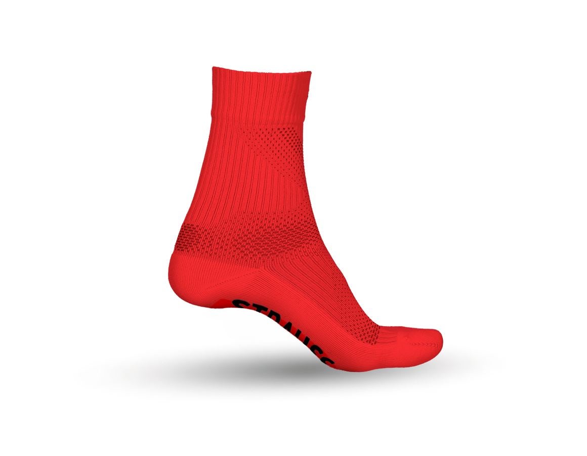 Ponožky | Punčochy: e.s. Celoroční funkční ponožky light/high + výstražná červená/černá
