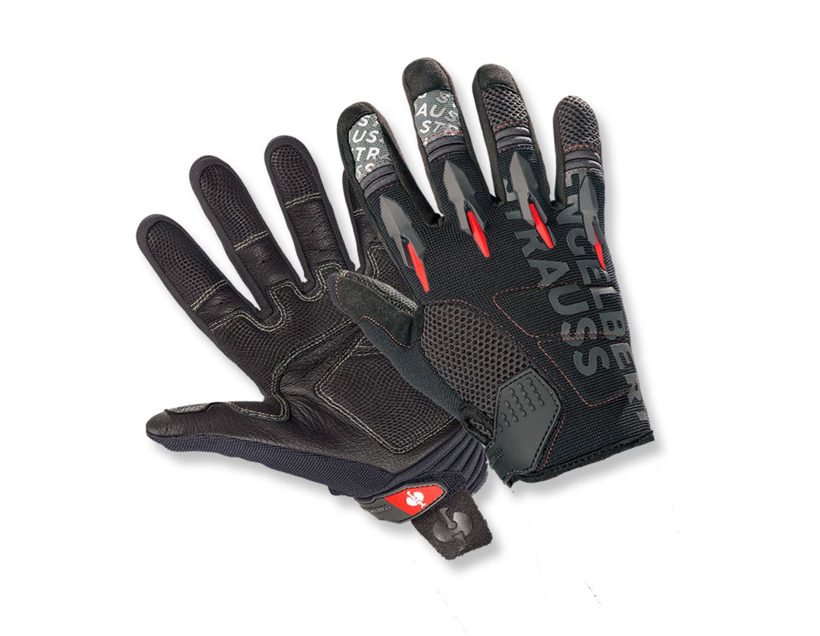Doplňky: e.s. Detské rukavice pro mechaniky Viper + černá/červená