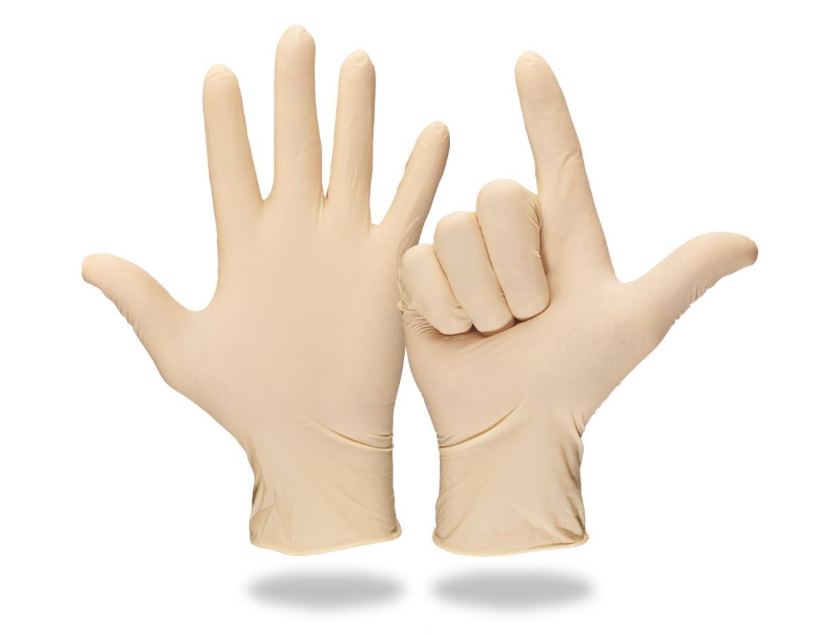 Povrstvené: Jednorázové latexové rukavice na vyšetření, n. + přírodní