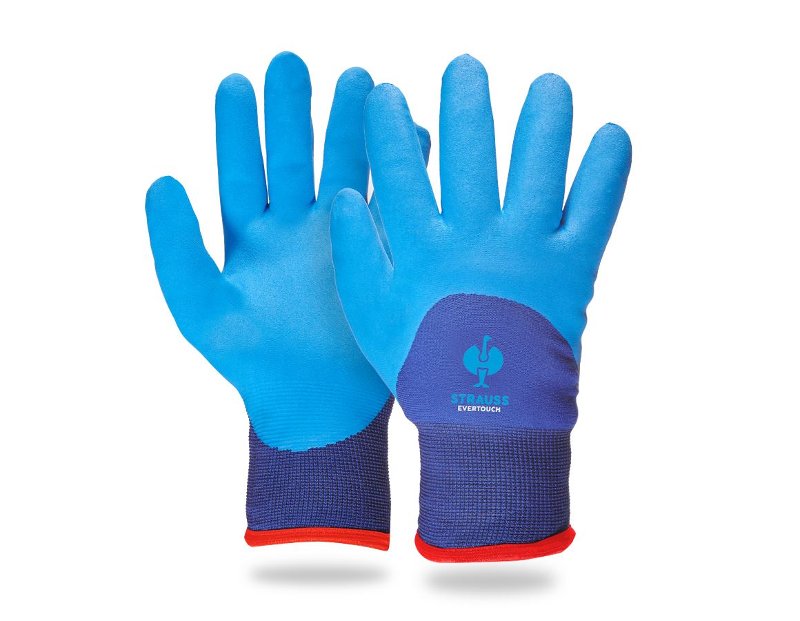 Povrstvené: e.s. Nitrilové rukavice evertouch winter + modrá/tmavomodrá-melange