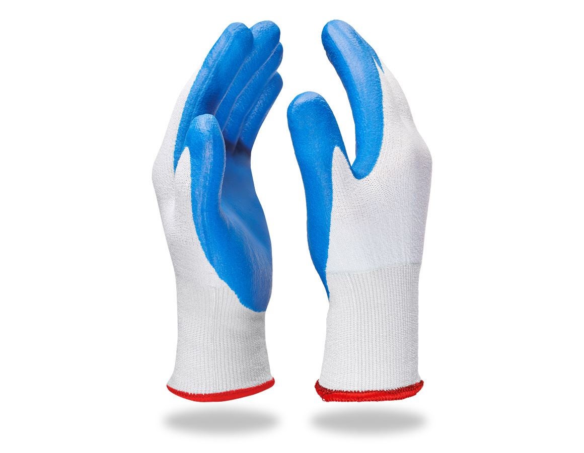 Povrstvené: e.s. Nitrilové rukavice evertouch cut + modrá/světlé modrý-melanž