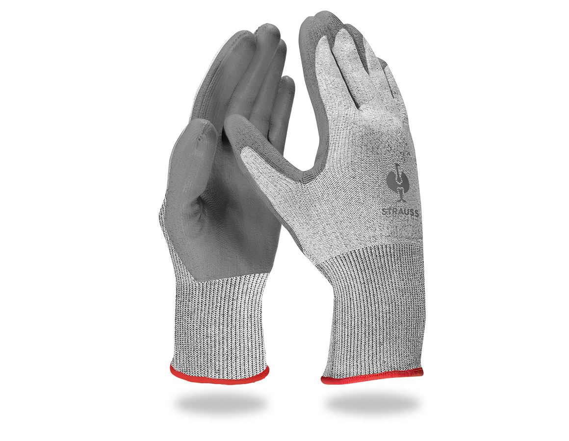 Povrstvené: PU protipořezové rukavice, stupeň C