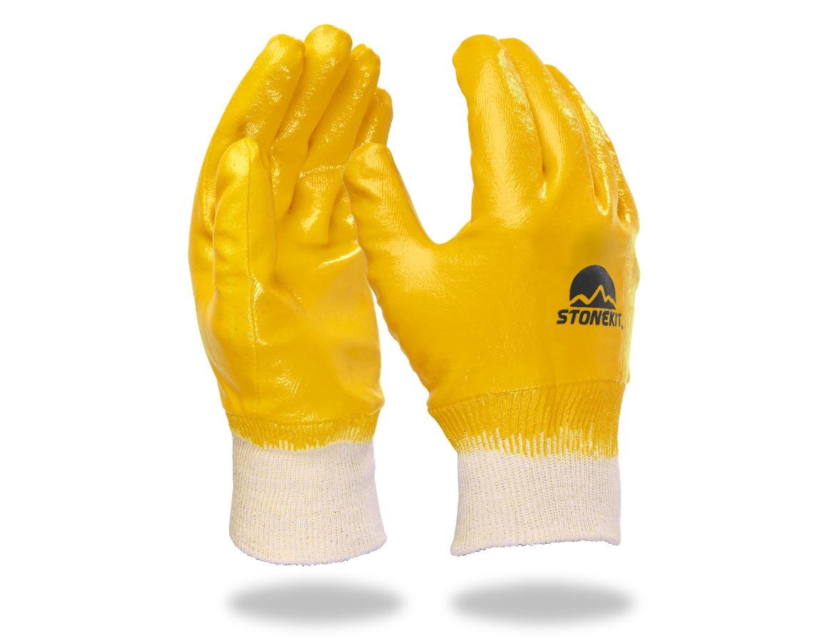 Povrstvené: Nitrilové rukavice Basic,kompl.povrstvené, 12b.