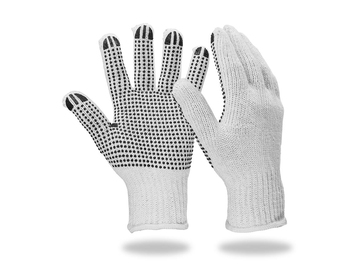 Povrstvené: Pletené rukavice s PVC Black-Point