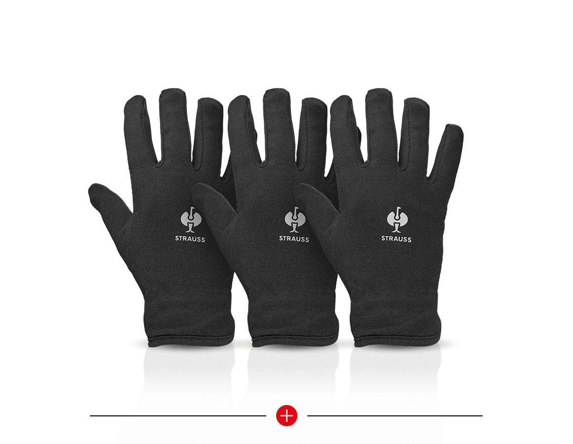 Pracovní ochrana: 3 za 2 e.s. Zimní rukavice Fleece Comfort + černá