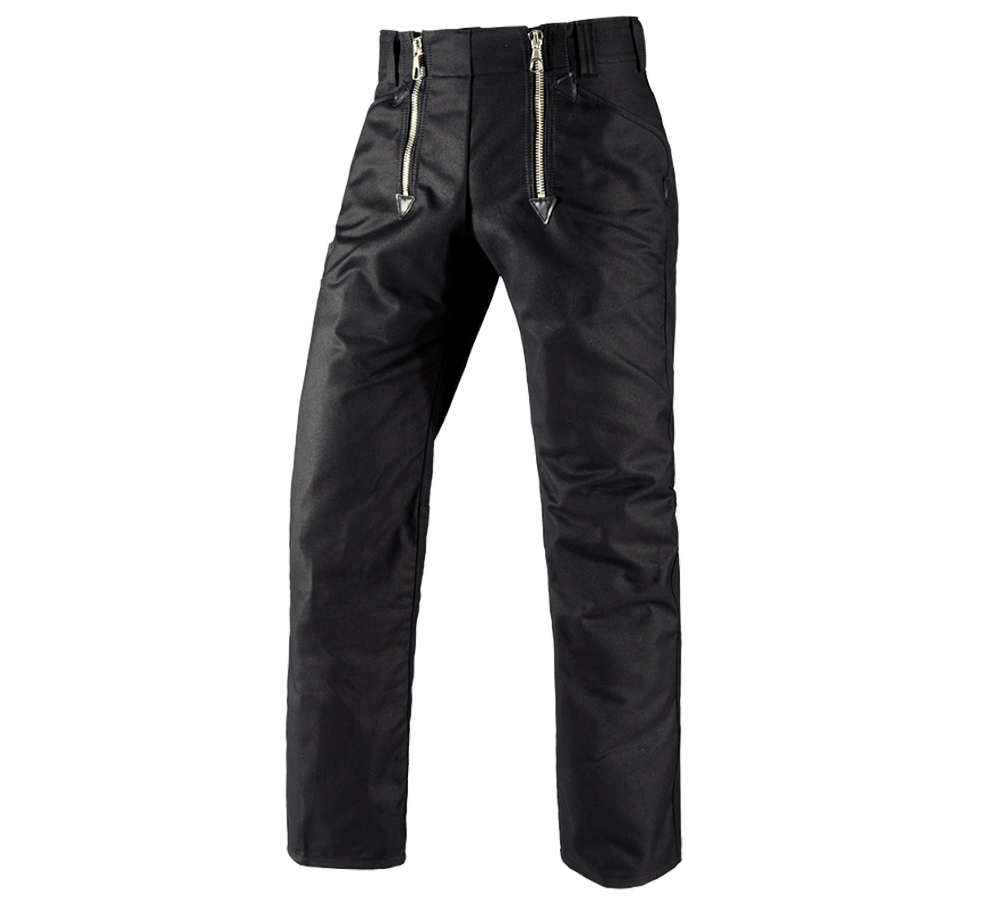 Pracovní kalhoty: e.s. Cechovní kalhoty z moleskinu Torsten, bez r + černá