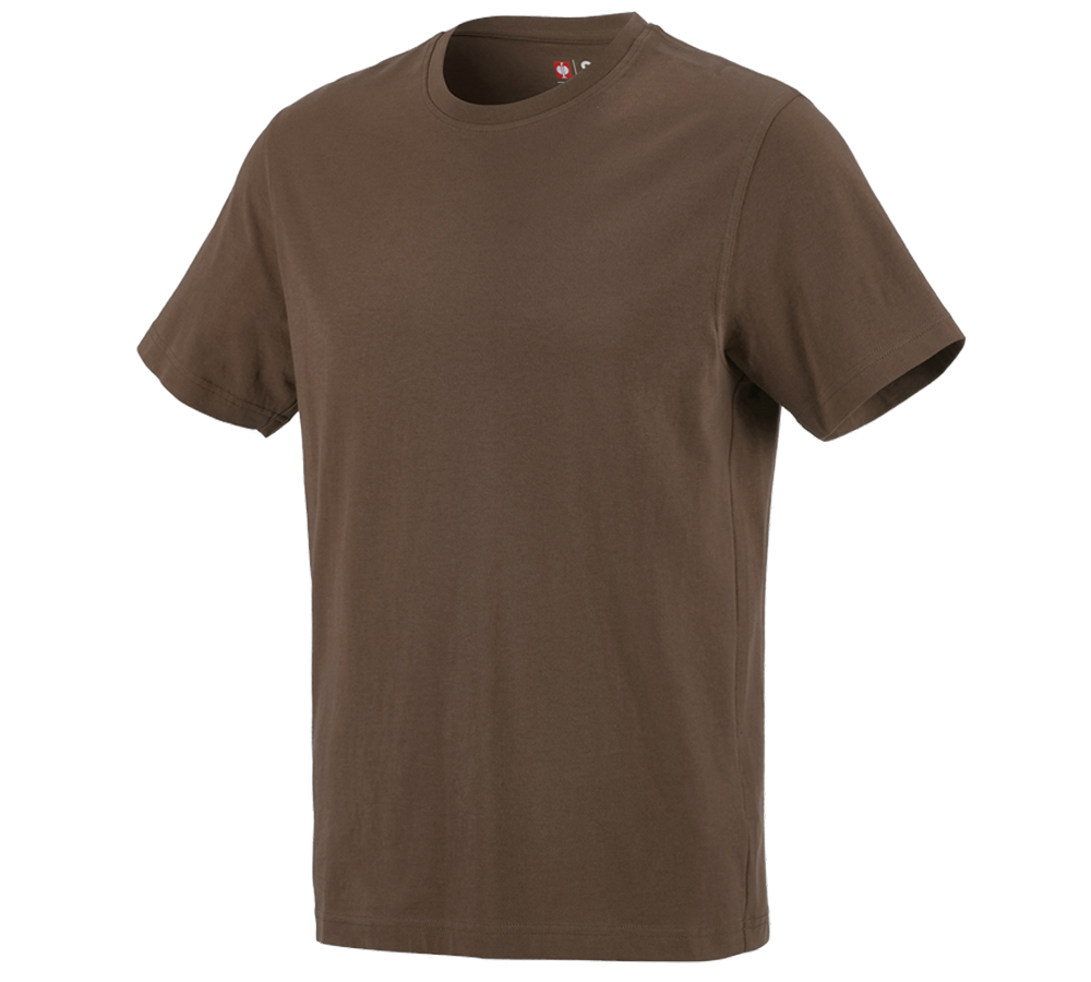 Trička, svetry & košile: e.s. Tričko cotton + lískový oříšek