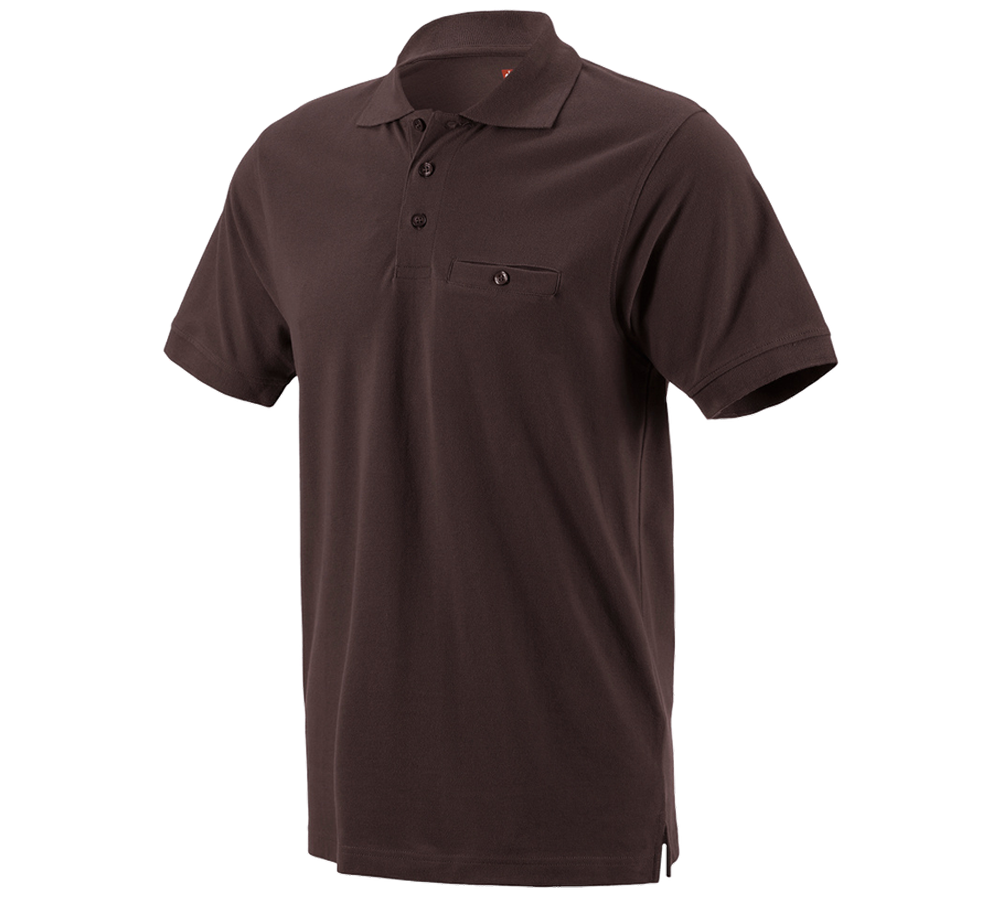 Trička, svetry & košile: e.s. Polo-Tričko cotton Pocket + hnědá