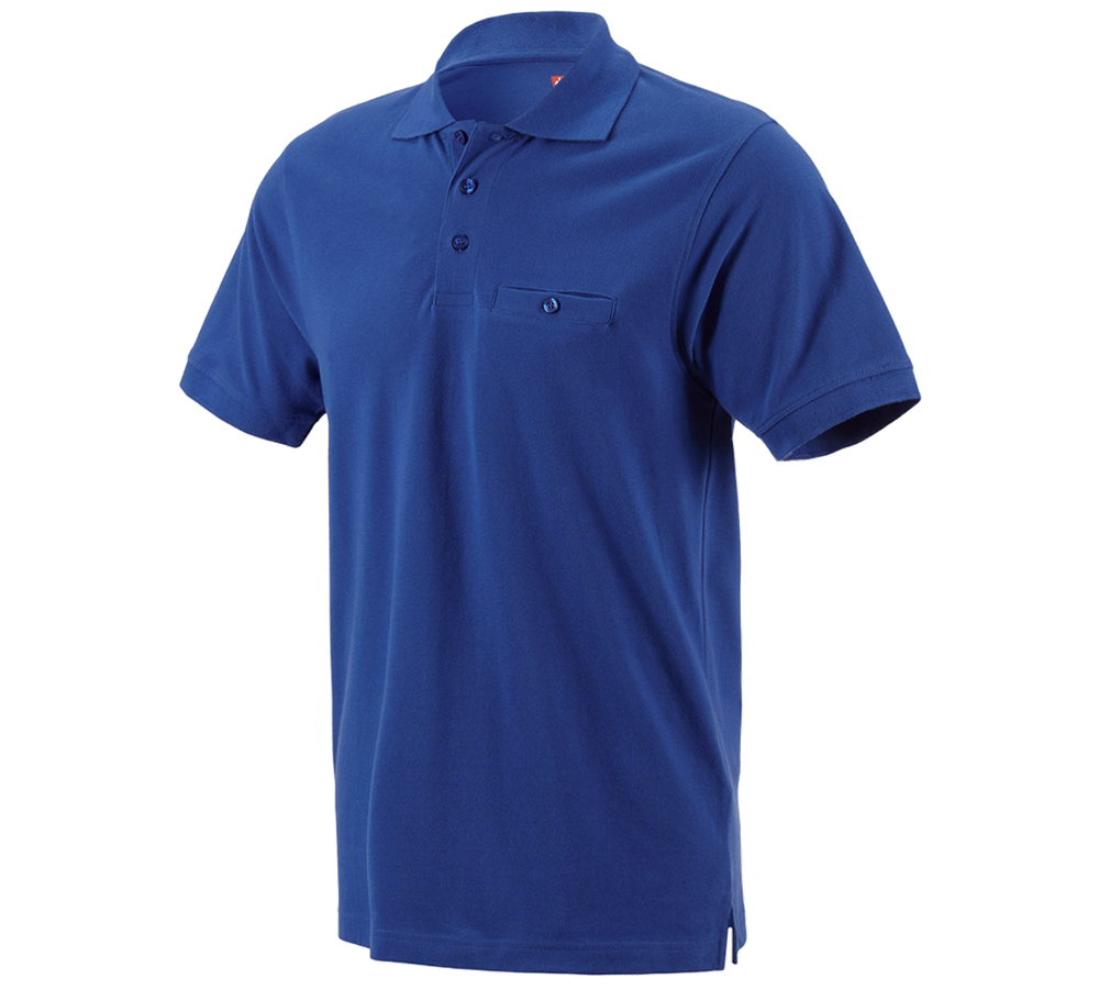 Témata: e.s. Polo-Tričko cotton Pocket + modrá chrpa
