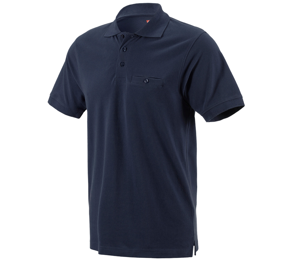 Trička, svetry & košile: e.s. Polo-Tričko cotton Pocket + tmavomodrá