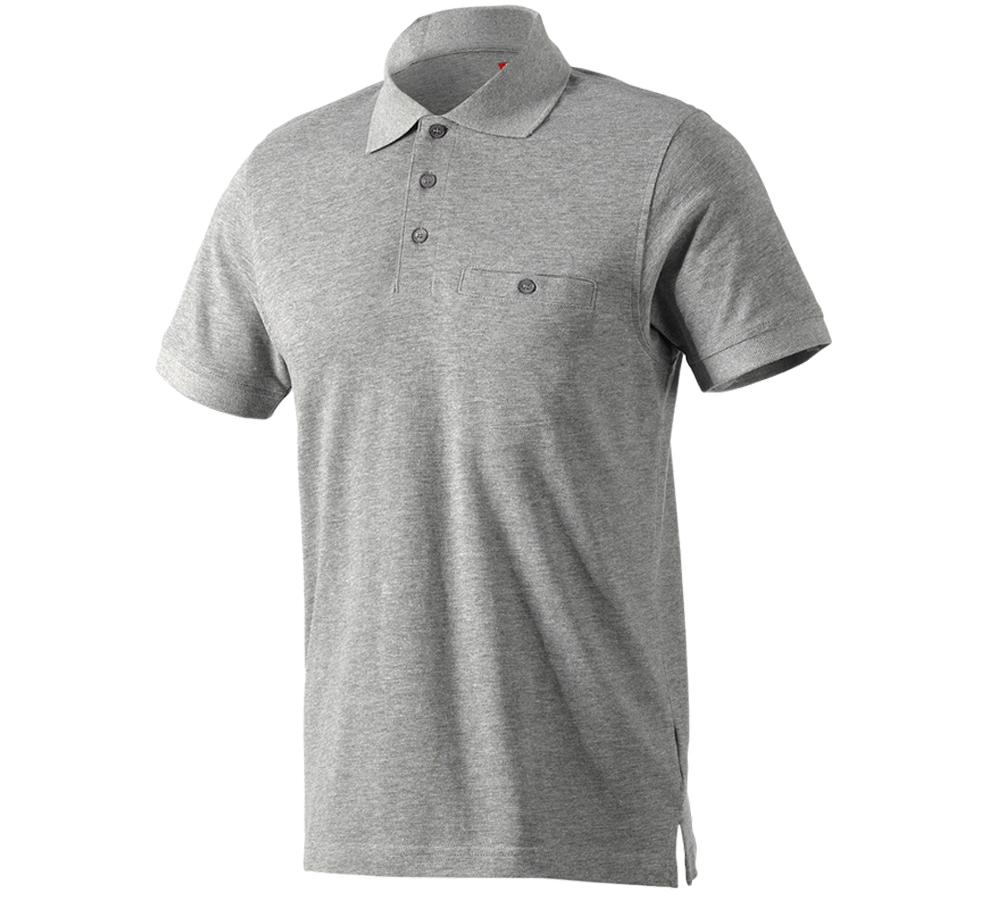 Trička, svetry & košile: e.s. Polo-Tričko cotton Pocket + šedý melír