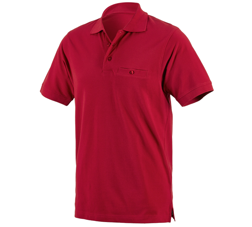 Témata: e.s. Polo-Tričko cotton Pocket + červená