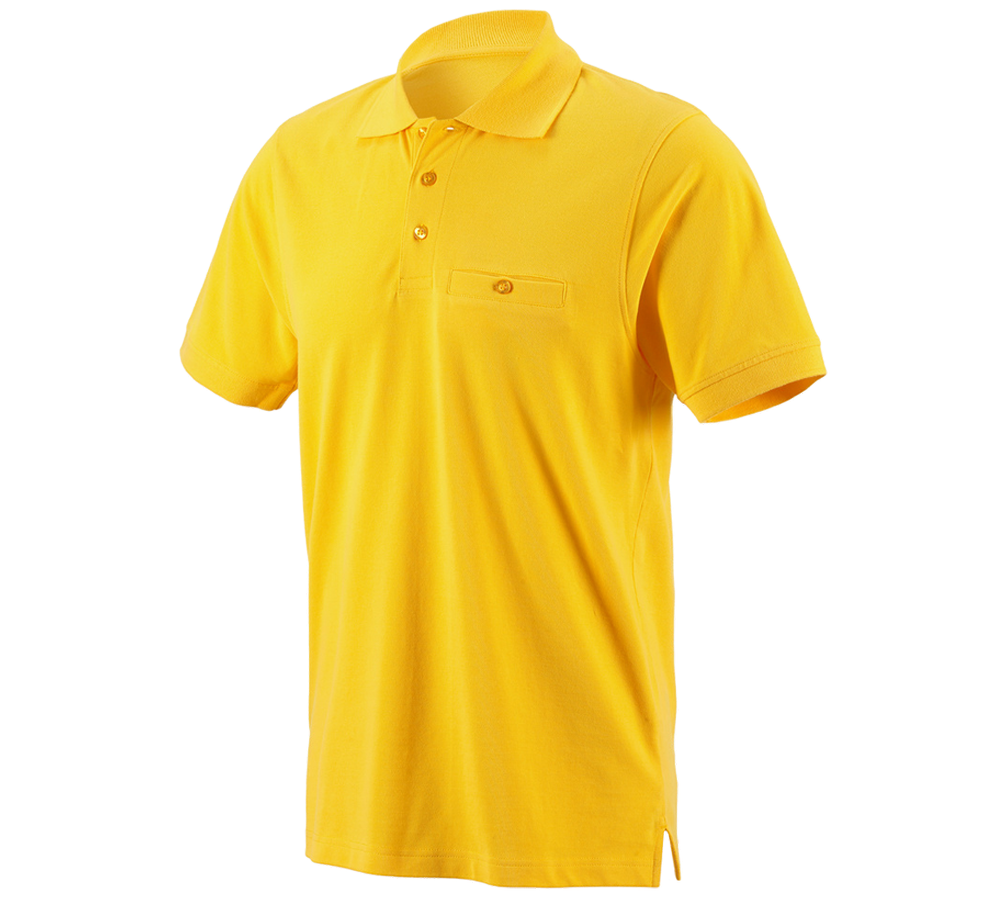 Trička, svetry & košile: e.s. Polo-Tričko cotton Pocket + žlutá