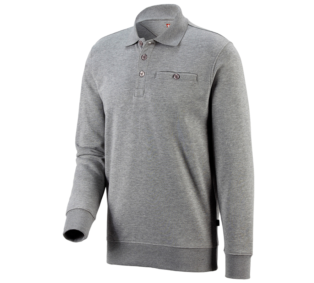 Trička, svetry & košile: e.s. Mikina poly cotton Pocket + šedý melír