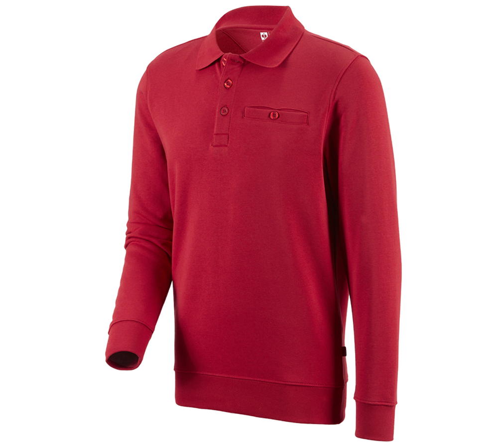 Trička, svetry & košile: e.s. Mikina poly cotton Pocket + červená