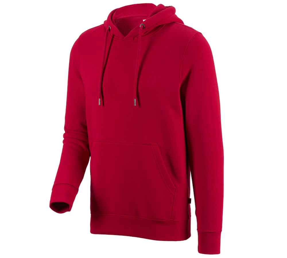Trička, svetry & košile: e.s. Mikina s kapucí poly cotton + ohnivě červená
