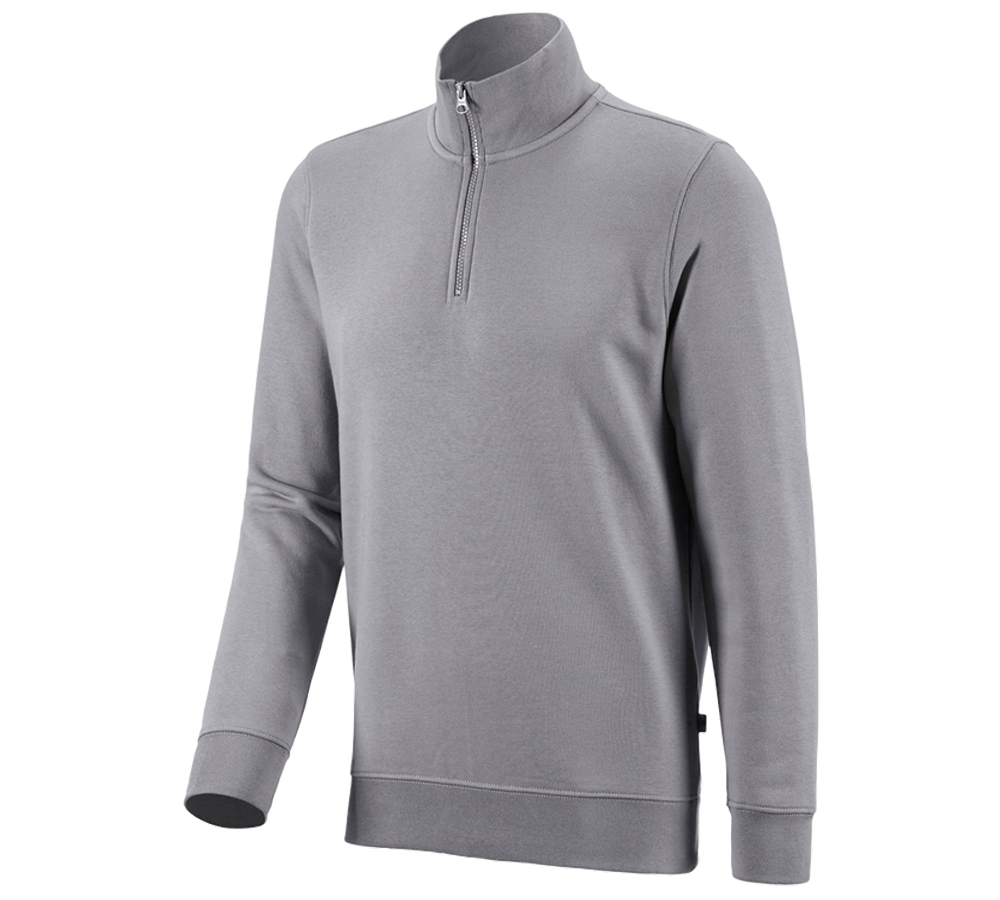 Trička, svetry & košile: e.s. ZIP-Mikina poly cotton + platinová